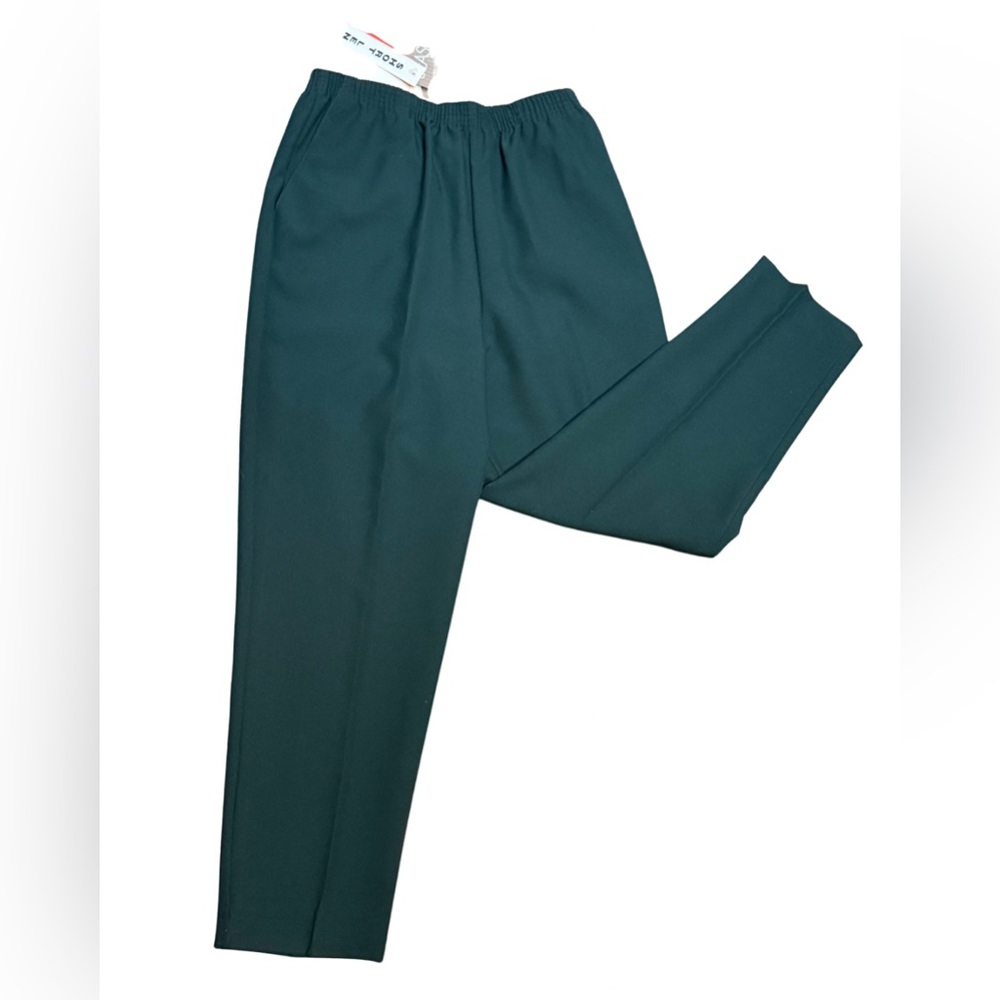 Vintage Season Ticket Spruce Green Pants‎ 12 Short Elastic Waist NWT